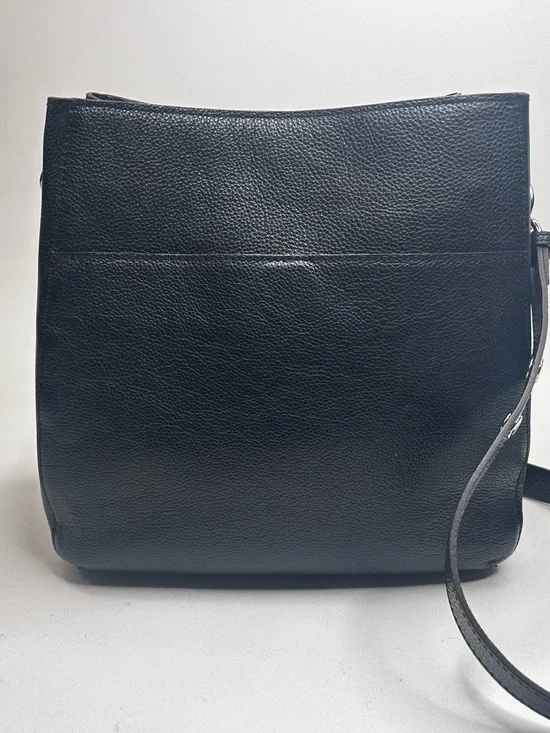 BRIGHTON Interlok Georgia Convertible Hobo BLACK $565 Pebbled Leather Celtic EUC - Picture 3 of 13